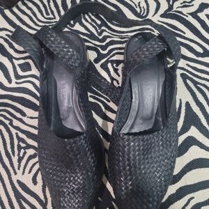 Freda Salvador Black Woven Sandals